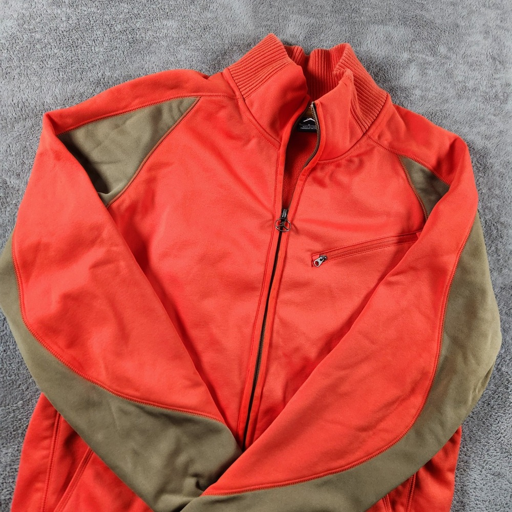 Jordan Full Zip Track Jacket Mens size M Medium Orange Olive Green Jumpman